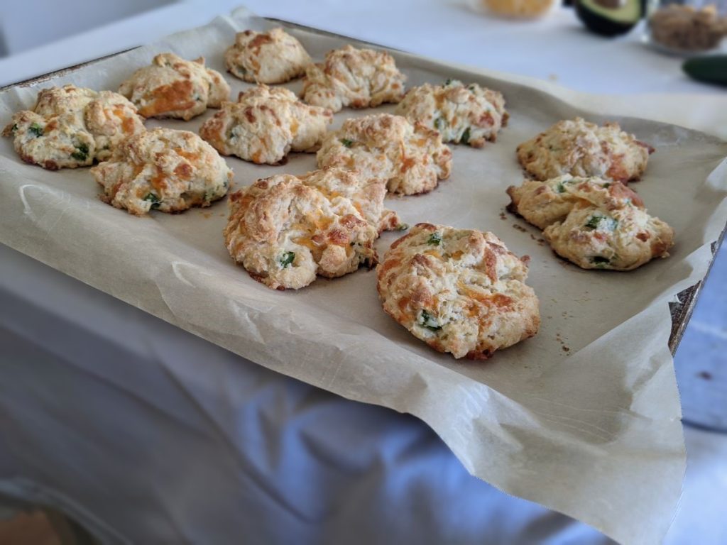 drop biscuits on a baking tray