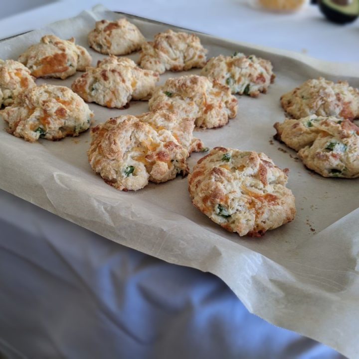 drop biscuits on a baking tray