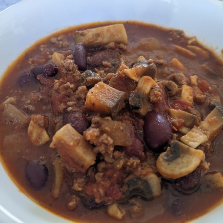chili in a bowl