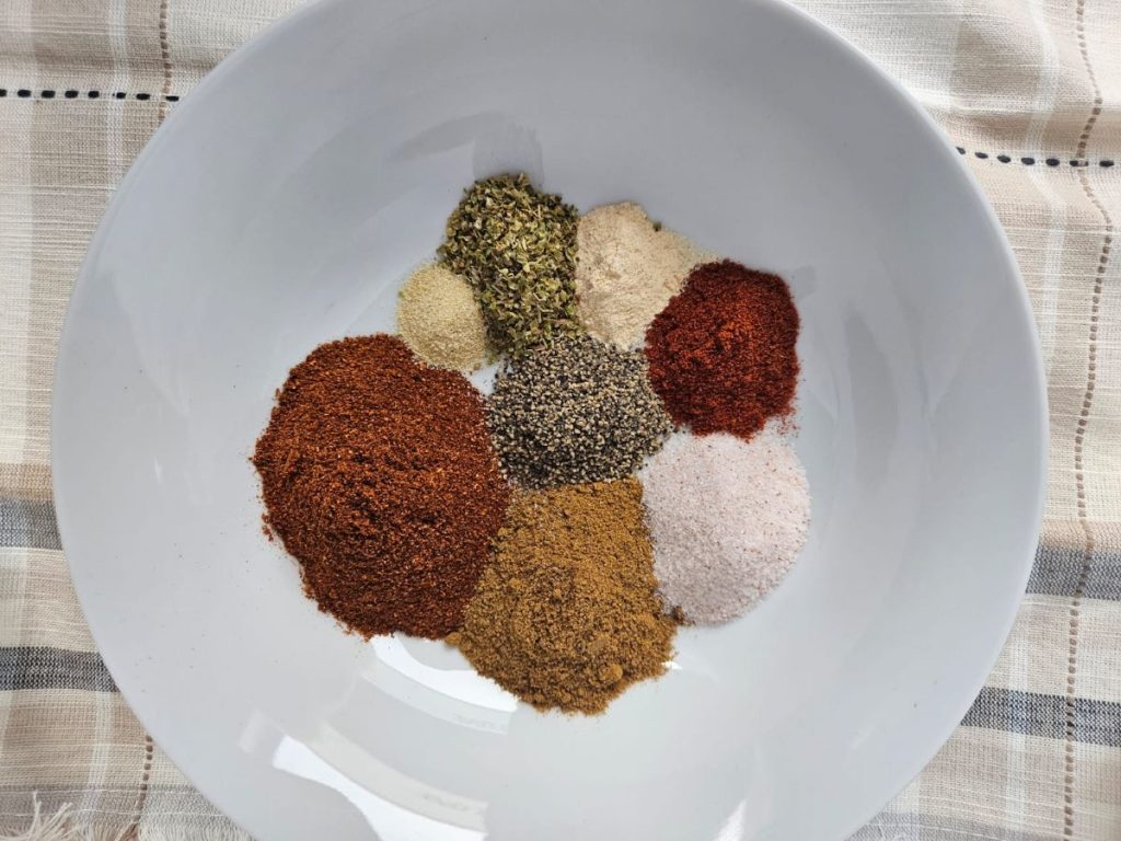 taco seasoning ingredients in a bowl