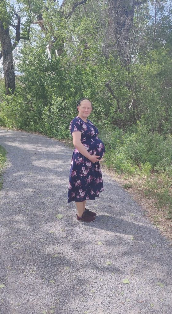 women 9 months pregnant