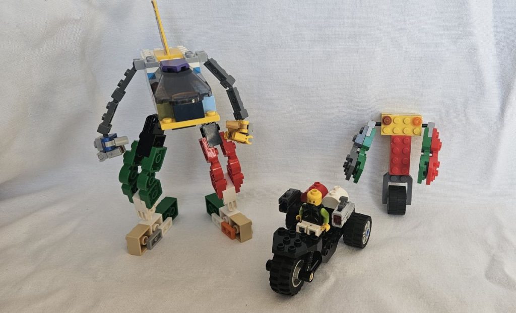 Three creative Lego figurines.